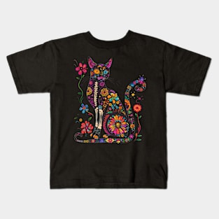 Cat Skull Aesthetics Kids T-Shirt